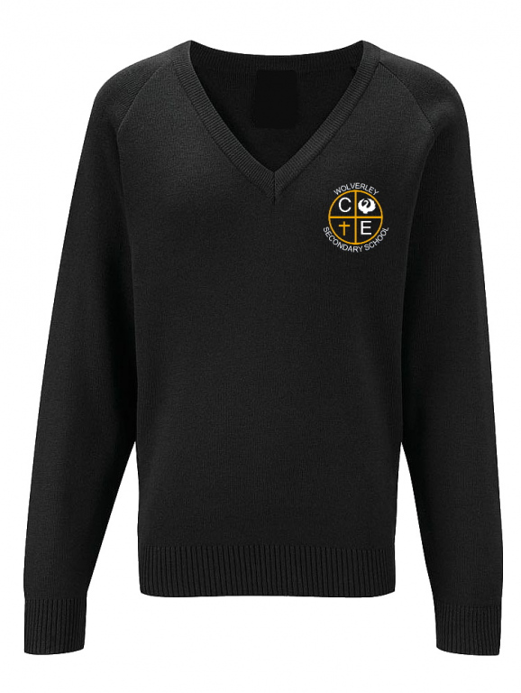 Wolverley CE Secondary School Badged Unisex V neck Pullover