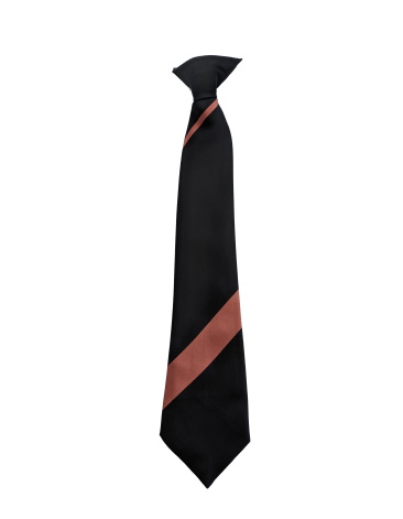 Wolverley CE Secondary School Striped Clip-on Tie Black/Red Blakeshall
