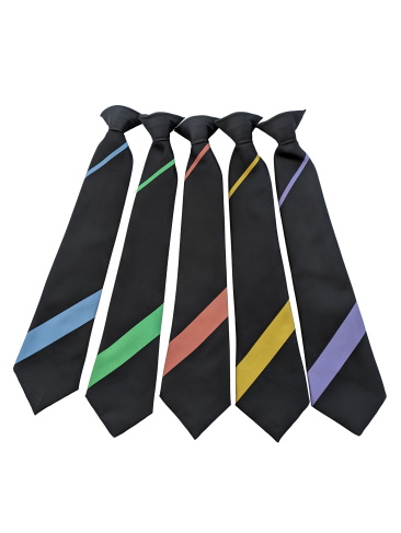 Wolverley CE Secondary School Uniform Striped Clip-on Ties