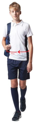 PE shorts measuring and sizing guide